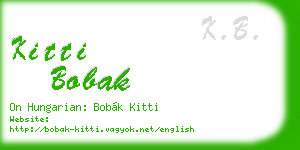 kitti bobak business card