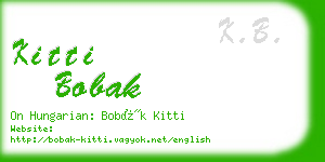 kitti bobak business card